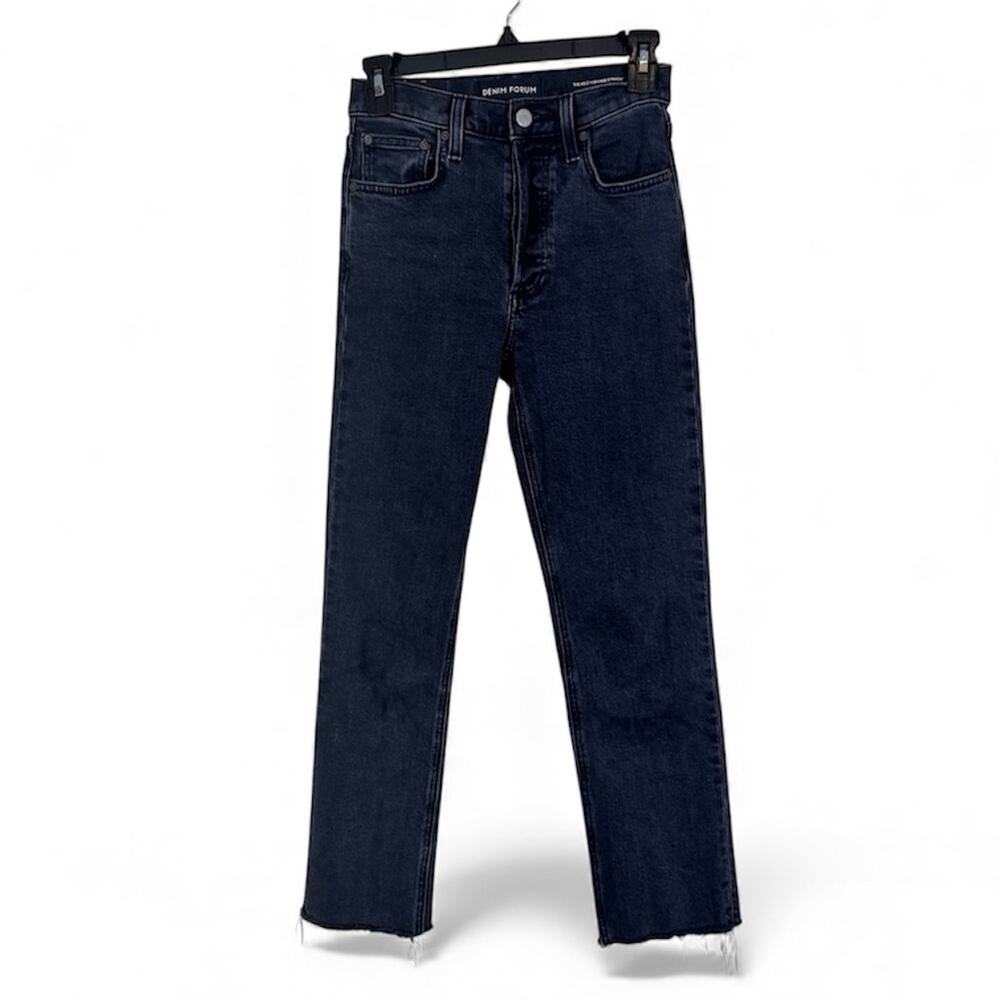 Denim Forum Revolve Black The Arlo High Rise Straight Jeans Womens 24 Fall Denim